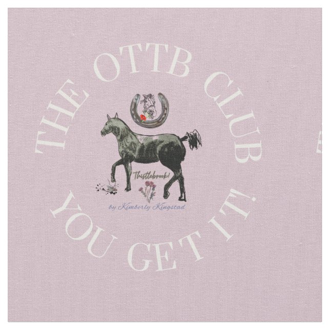 OTTB CLUB , PINK Fabric Stoff (Nahaufnahme)