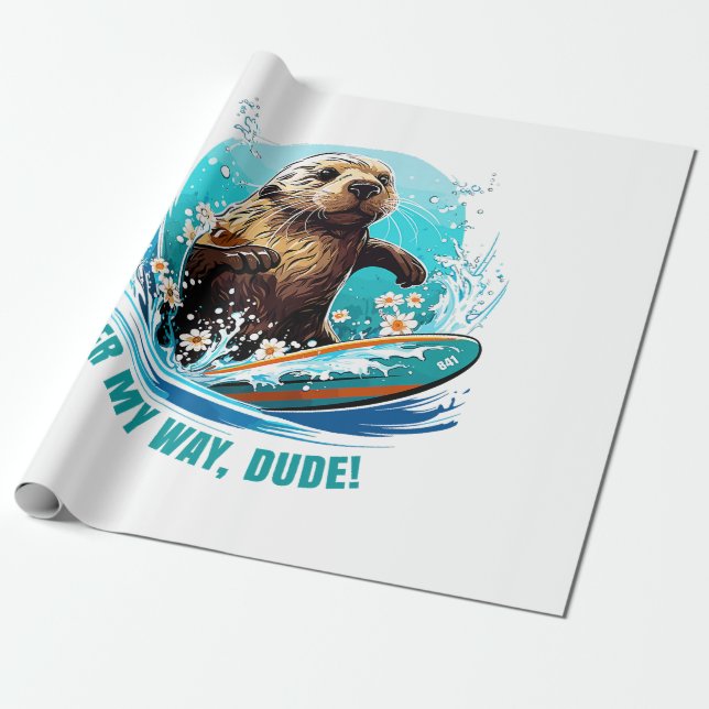 Otter 841 Surfbretter sie klettert Surfbretter Ott Geschenkpapier (Ungerollt)