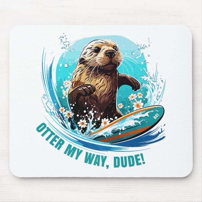 Otter 841 Surfbretter sie klettert Surfbretter Ott Mousepad (Vorne)
