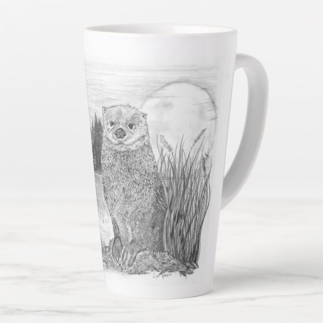 Otter am See Milchtasse (Rechte Ecke)