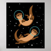 Otter Astronaut Gift Kids Otter Gift Space Otter