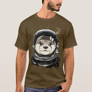 Otter Astronaut Space Exploration Astronomie Lover T-Shirt