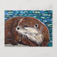 Otter auf einer Rockmalerei