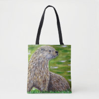 Otter auf einer Ufermalerei