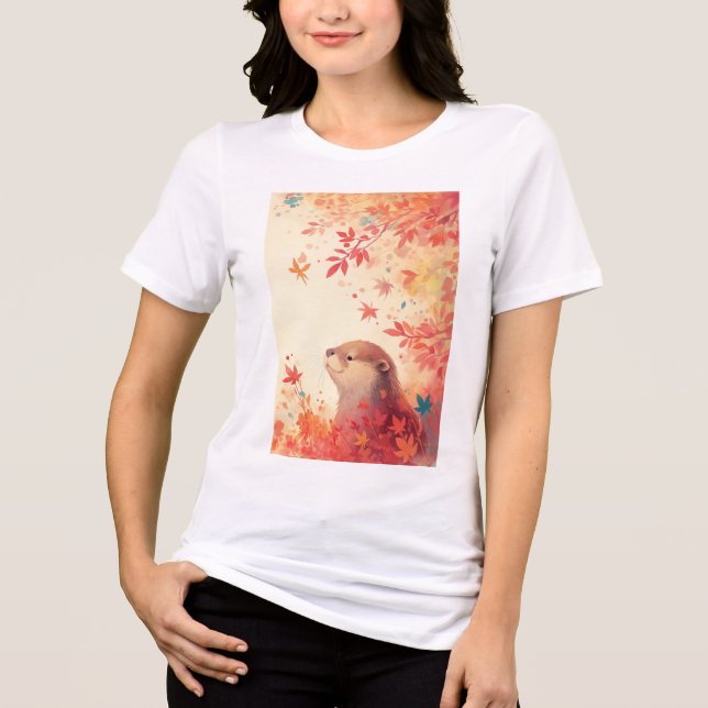 Otter Autumn Wonder Tri-Blend Shirt (Vorderseite)