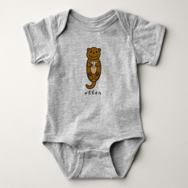 Otter Baby Bodysuit oder One Piece (keine Basis) Strampler (Vorderseite)
