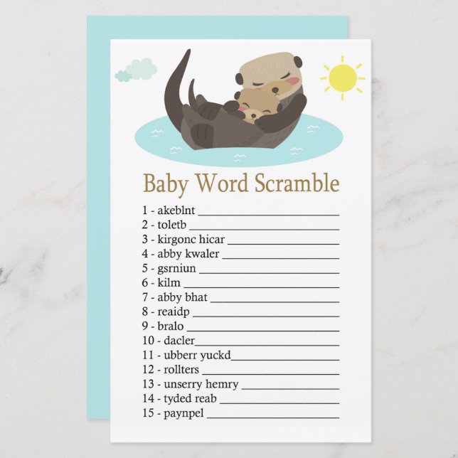 Otter Baby Wortspiel (Vorne/Hinten)