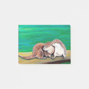 Otter Best Friends Painting Post-it Klebezettel