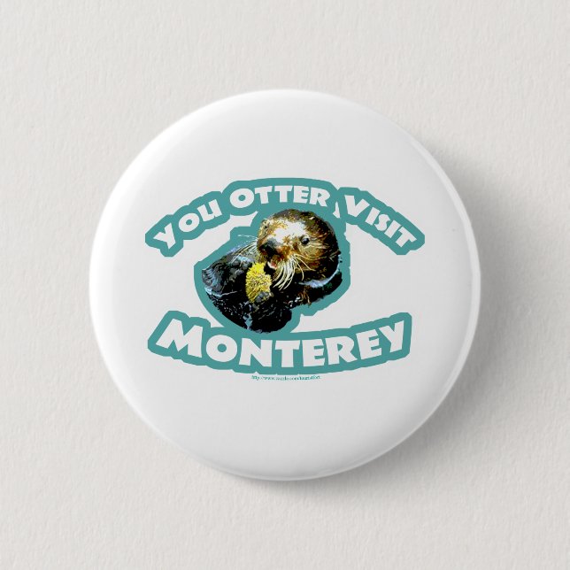 Otter Besuch Monterey Button (Vorderseite)