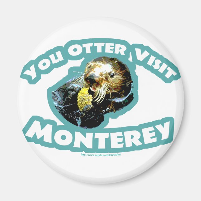 Otter Besuch Monterey Magnet (Vorne)