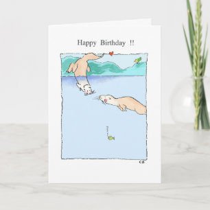 "Otter" Birthday Card Karte