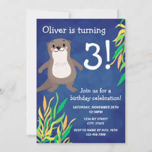 Otter Birthday Einladung