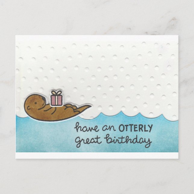 Otter Birthday Postkarte (Vorderseite)