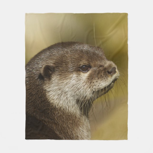 Otter Blick auf seine Schulter Fleecedecke (Vorderseite)