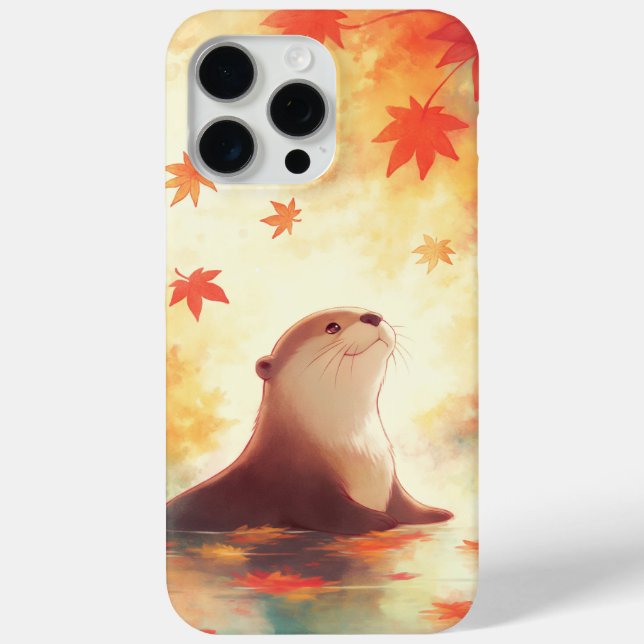 Otter Blick unter Fallende Blätter Case-Mate iPhone Hülle (Rückseite)