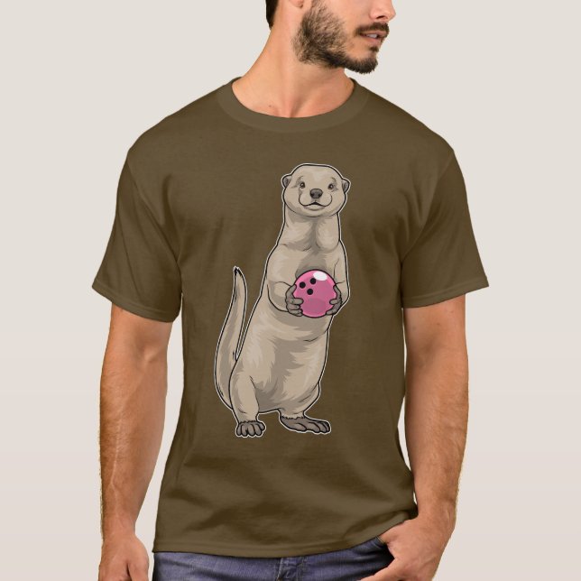 Otter Bowling Bowling T-Shirt (Vorderseite)