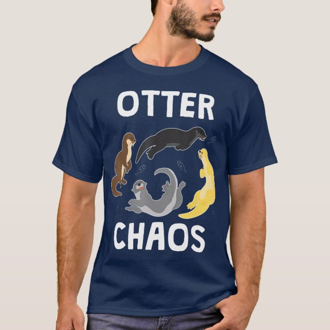 Otter Chaos Animal Kids Girls Boys Women Gift T-Shirt (Vorderseite)