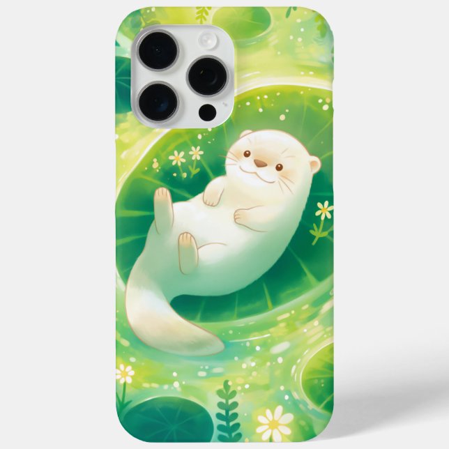 Otter Chilling auf einem Lily Pad Case-Mate iPhone Hülle (Rückseite)