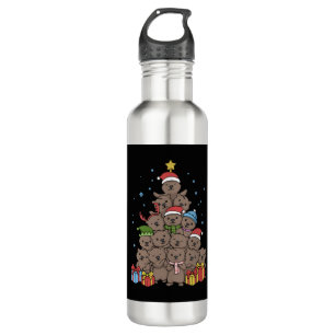 Otter Christmas Tree Funny Christmas Geschenk Edelstahlflasche