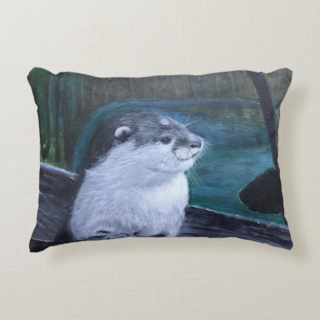 Otter cushion pillow dekokissen (Vorderseite)