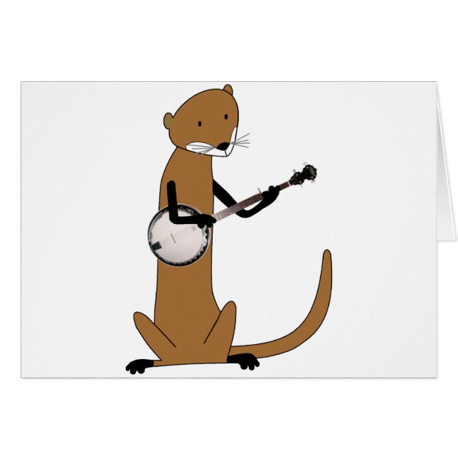 Otter, der das Banjo spielt (Vorderseite (Horizontal))