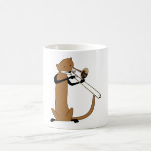 Otter, der den Trombone spielt Tasse