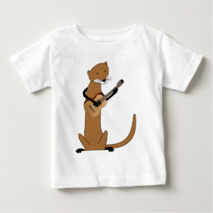 Otter, der die Gitarre spielt Baby T-shirt