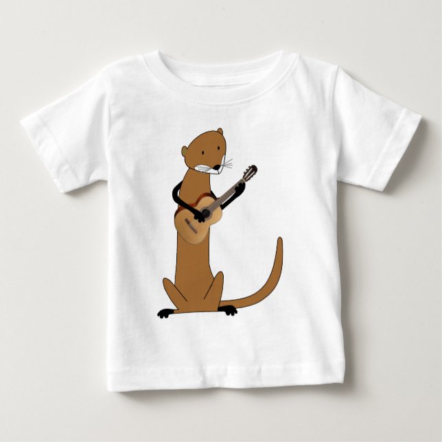 Otter, der die Gitarre spielt Baby T-shirt (Vorderseite)