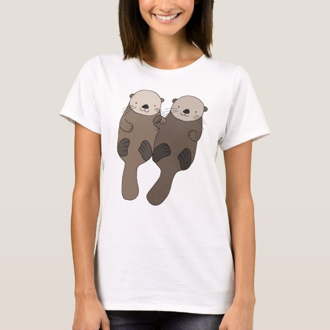 Otter, der HandT - Shirt-niedliches T-Shirt (Vorderseite)