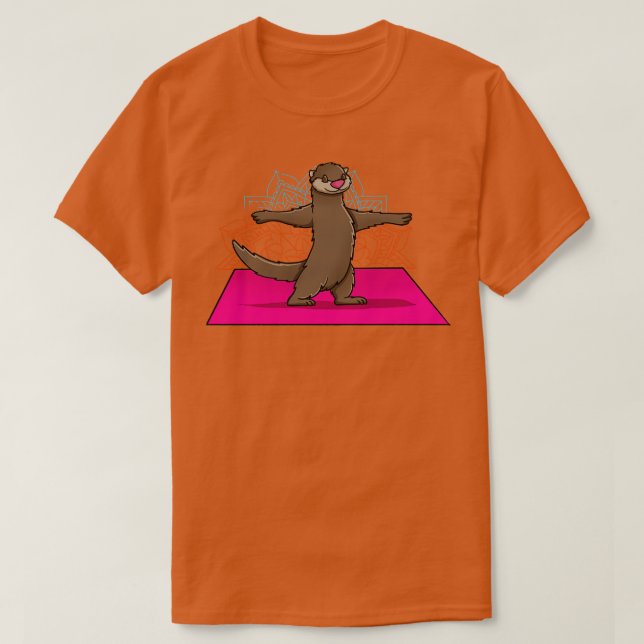Otter Doing Yoga T-Shirt (Design vorne)