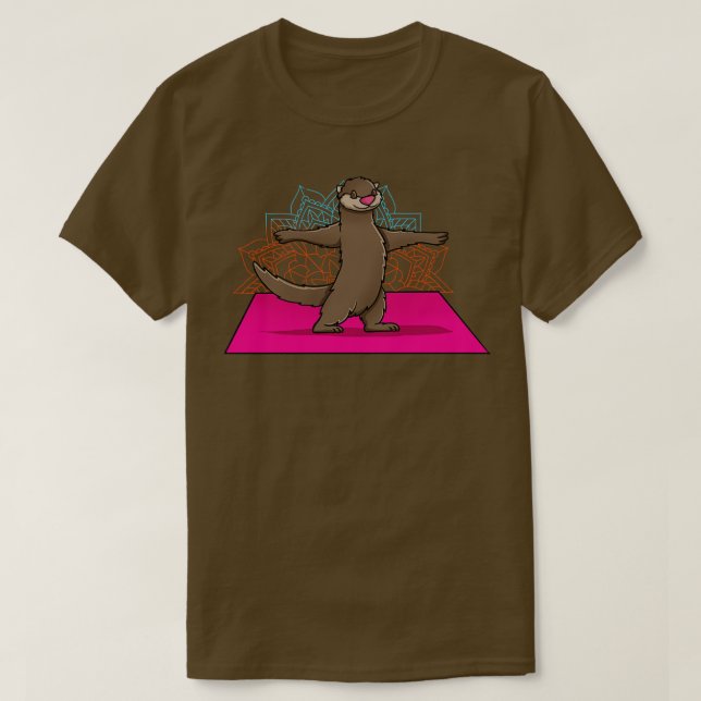 Otter Doing Yoga T-Shirt (Design vorne)