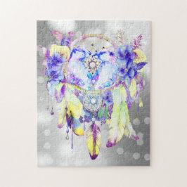 Otter Dreamcatcher Blue Yellow Floral Puzzle