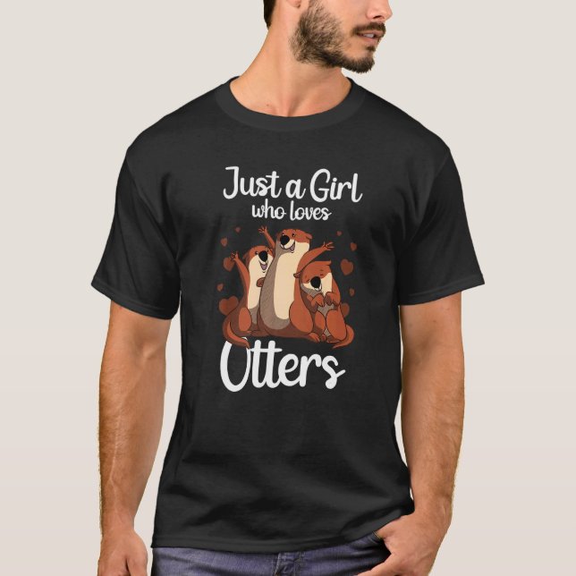 Otter For Girls Women Sea Otter Animal T-Shirt (Vorderseite)