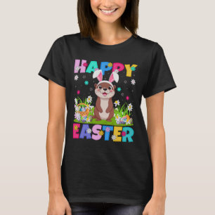 Otter Frohe Ostereier-Suche Bunny Ohr Otter Ostern T-Shirt