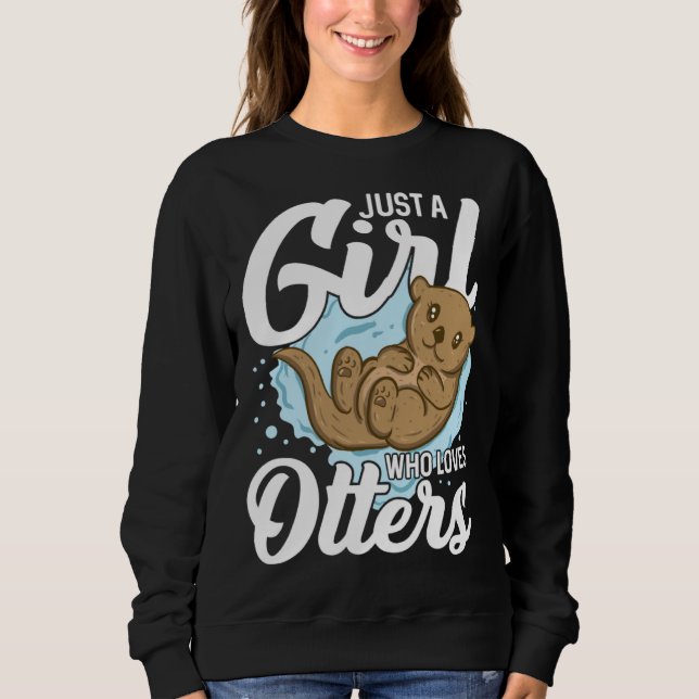 Otter für Seeotter Frettchen Fisch Otter Tier Sweatshirt (Vorderseite)