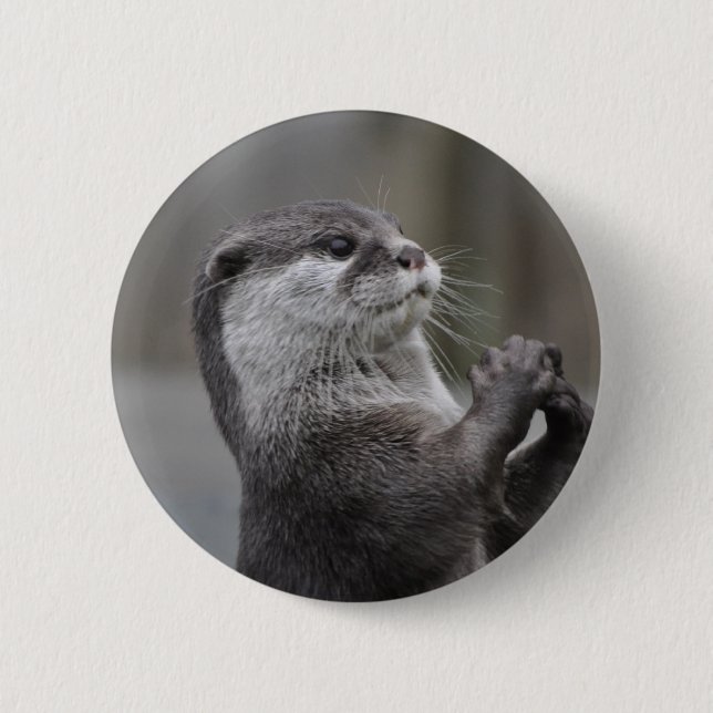 Otter-Genie-Knopf Button (Vorderseite)