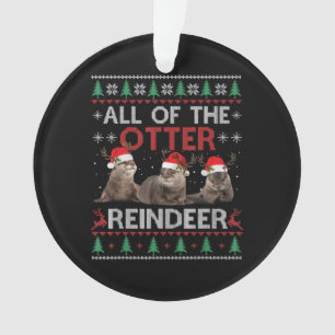 Otter-Geschenk Die Weihnachtszeit des Reinhirsch Ornament