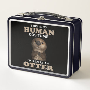 Otter-Geschenk  Mein menschliches Kostüm Ich bin w Metall Brotdose