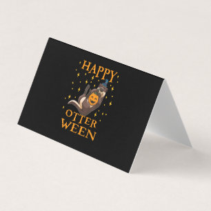 Otter Gift   Happy Otter Niedlich Sea Otter Hallow Visitenkarten