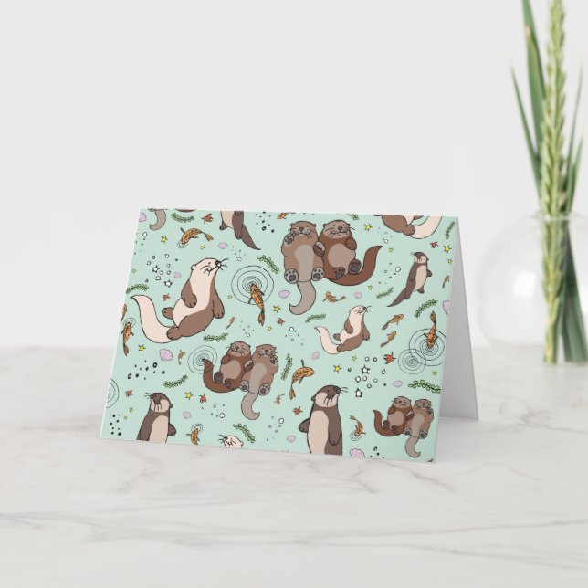Otter Greetings Card Karte (Vorderseite)