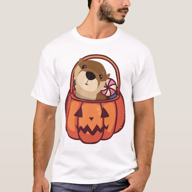 Otter Halloween T-Shirt (Vorderseite)