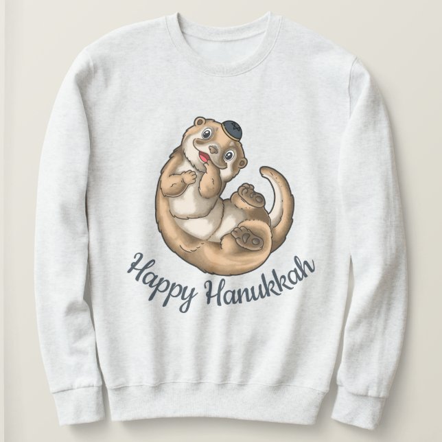 Otter Hanukkah T - Shirt Sweatshirt (Design vorne)