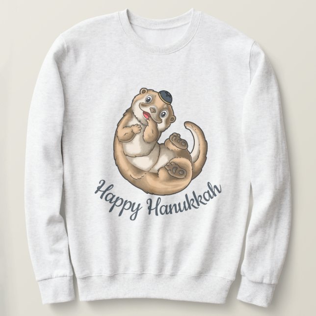 Otter Hanukkah T - Shirt Sweatshirt (Design vorne)