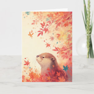 Otter Herbst Wunder Karte