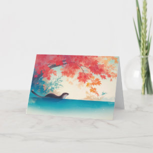 Otter Herbstspaziergang Karte