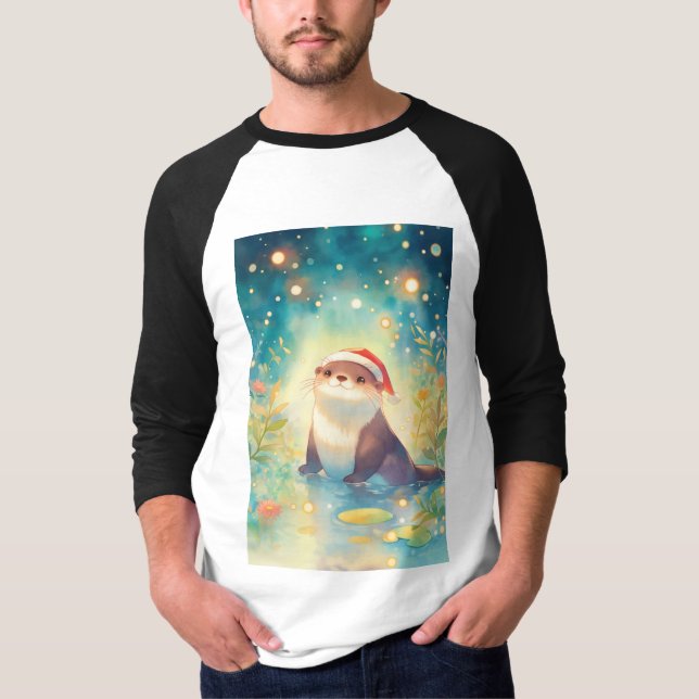 Otter Holiday Glow T-Shirt (Vorderseite)