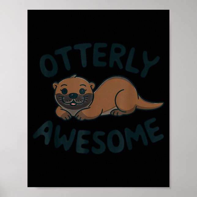 Otter In A Cket Funny Otter Pajamas Sea Otter Cost Poster (Vorne)