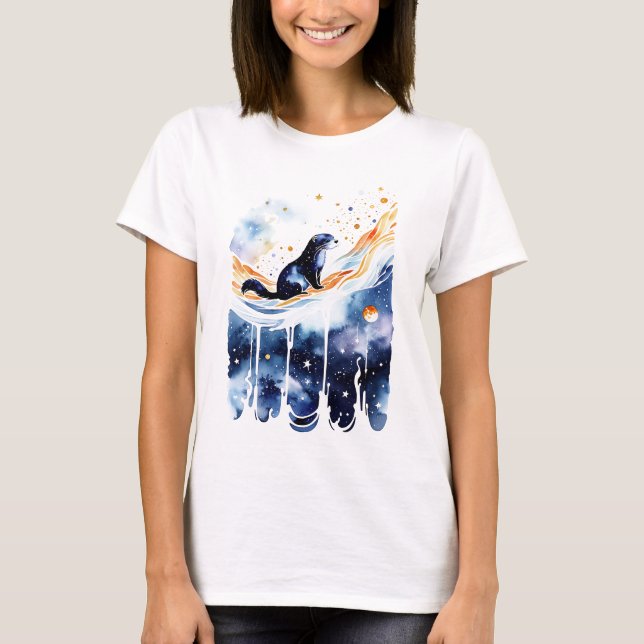 Otter in einem Nebula T-Shirt (Vorderseite)