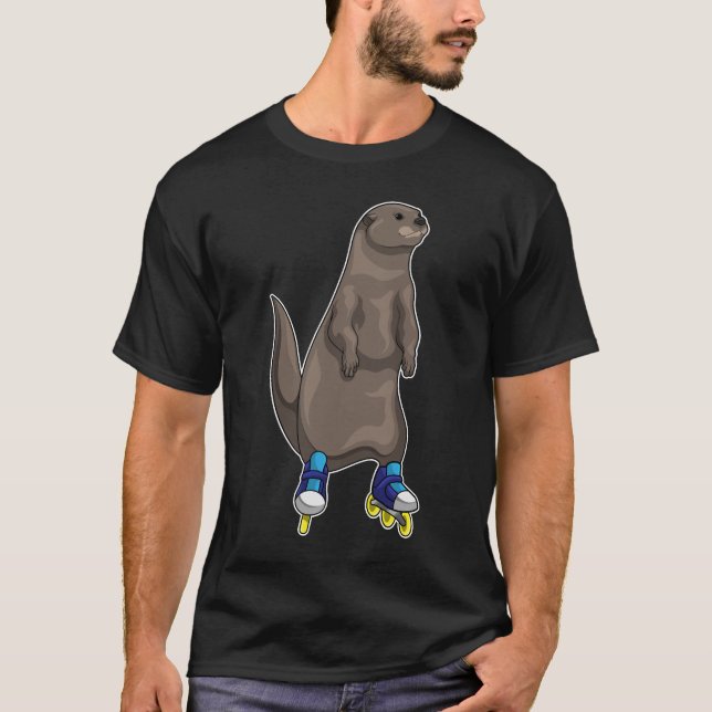 Otter Inline Skaten Roller Skate T-Shirt (Vorderseite)