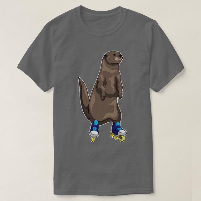 Otter Inline Skaten Roller Skate T-Shirt (Design vorne)